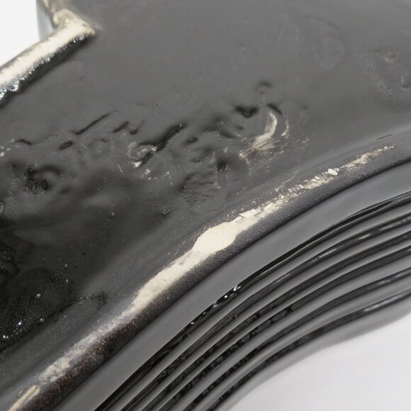 Vintage HORTON CERAMICS TEXAS 1950s Black White Stripe Midcentury Indoor Planter - Picture 10 of 10